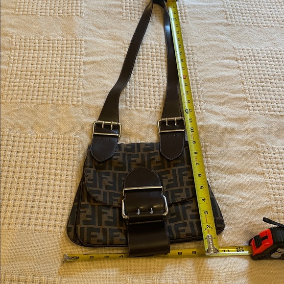 Fendi Black and Brown Logo Shoulder Bag - Picture 8 of 9